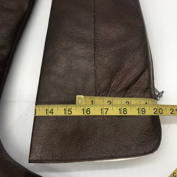 Franco Sarto Womens L-Daya Riding Boots Brown Leather Pointed Toe Zip 6.5 W - Picture 8 of 12